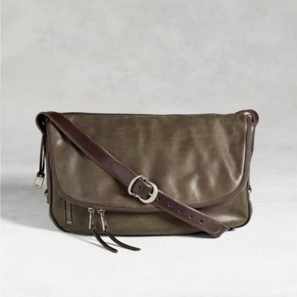John Varvatos Collection Bleeker Fold-Over Messenger Bag - Picture 1 of 16